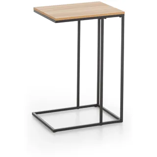 Karin Couchtisch Servierwagen schwarz, Eiche Nachbildung. - Braun