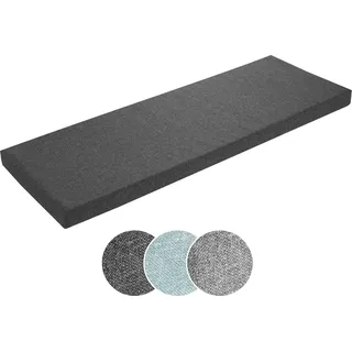 Bankauflage 150 x 40 cm, dunkelgrau, Unterseite Antirutsch, Bankkissen, Sitzkissen für Fensterbank, Bezug waschbar, sleepling - Dunkelgrau
