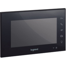 LEGRAND, Wi-Fi Video-Innenstelle mit 7-Zoll-Hochglanz-Farbbildschirm zur Erweiterung des 7-Zoll-Videosets (Bestell.-Nr. 369430) zum 2-Familienhaus, Farbe: Schwarz, 369435