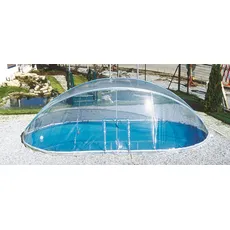 KWAD Poolverdeck »Cabrio Dome«, BxTxH: 360x737x165 cm, farblos