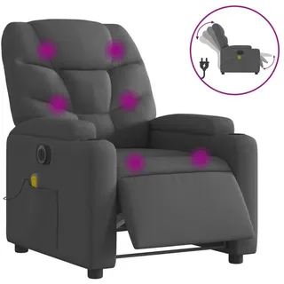 vidaXL Massagesessel Elektrisch Dunkelgrau Stoff