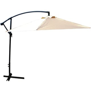 LINDER EXCLUSIV Ampelschirm mit Kurbel Ø 300 cm beige