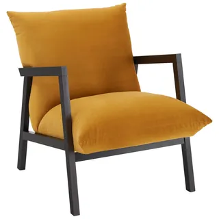 Carryhome Sessel , Gelb , Textil , Buche , massiv , Uni , Füllung: Schaumstoff, Silikon , 63x76x80 cm , Stoffauswahl , Wohnzimmer, Sessel, Sonstige Sessel