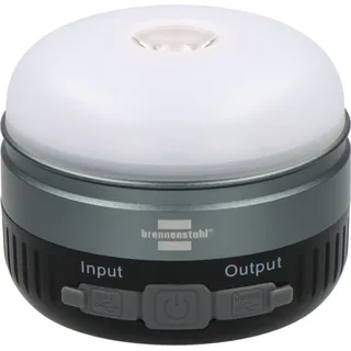 Brennenstuhl Solarleuchte grau 5,9 cm inkl. 2 Akkus 18500, USB C Ladekabel
