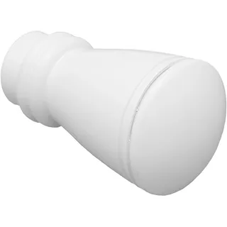 GARDINIA 11279 Endknopf/Endstück Siro für Gardinenstangen, Serie Chicago Durchmesser 20 mm, weiß