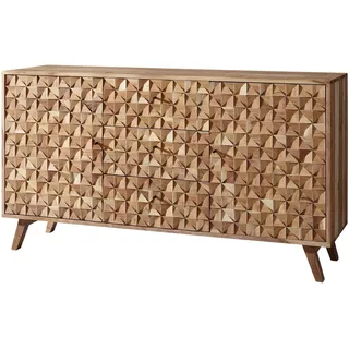 Wohnling Sideboard 140 x 78,5 x 40 cm Braun