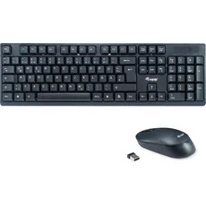 equip Kabellose Kombi Keyboard+Mouse, schwarz, deutsch (DE, Kabellos), Tastatur, Schwarz