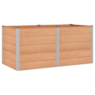 vidaXL Hochbeet Braun 200 x 100 x 91 cm WPC und Aluminium - Braun