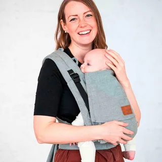Schmusewolke Babytrage , Grau , Textil , Füllung: Polyester , unisex , Rückentragefunktion, Hüfttragefunktion, Bauchtragefunktion, gepolsterter Schultergurt, Schultergurte über Kreuz tragbar , Baby on Tour, Babytragen & Tragetücher