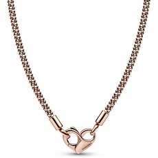 Bild Moments Studded Chain Halskette aus Sterling Silber mit 14 Karat rosévergoldete Metalllegierung, Länge 45cm, 382451C00-45
