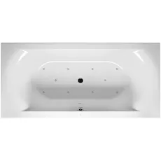 RIHO Lima Rechteck-Badewanne, Version rechts, mit Air-System, Einbau, 2-Sitzer, weiß, B0, Ausführung: 150x70x45cm, Nutzinhalt: 80 Liter
