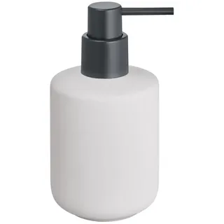 Blomus Seifenspender -SARJA- aus Keramik | Handseifenspender in beige | Ø 7 8 cm H 15 cm | Farbe Moonbeam | Flüssigseifenspender mit Pumpkopf