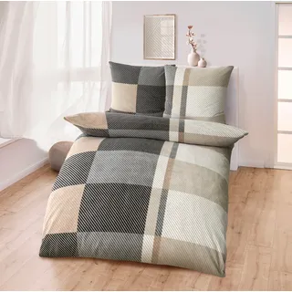 KiNZLER Bettwäsche »Mikrofaser Fleece« 2 tlg. tlg. besonders weich, verschiedene Karo Muster