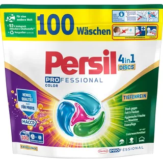 Persil Color DISCS 100 Waschladungen, Waschmittel mit Tiefenrein Technologie, Colorwaschmittel für reine Wäsche und hygienische Frische für die Maschine