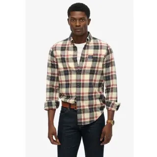 Superdry für Herren. M4011047A Braunes Holzfällerhemd (XXL), Lässig, Baumwolle, Langarm