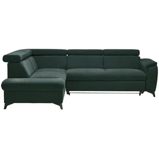 Stylife Ecksofa , Petrol, Dunkelgrün , Textil , Ottomane links, L-Form , 260x203 cm , Bettkasten erhältlich, Stoffauswahl, seitenverkehrt erhältlich, Bettfunktion erhältlich, Hocker erhältlich , Wohnzimmer, Sofas & Couches, Wohnlandschaften, Ecksofas