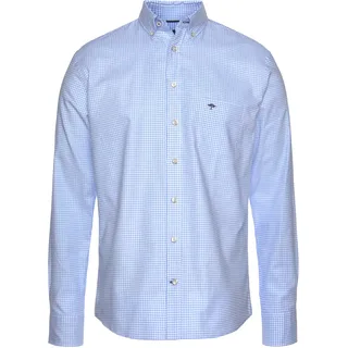 FYNCH-HATTON Langarmhemd, mit Button-Down-Kragen FYNCH-HATTON hellblau-kariert