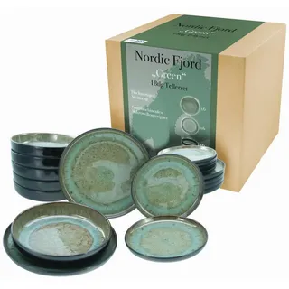 CreaTable Tellerset 18-tlg. Nordic Fjord Green