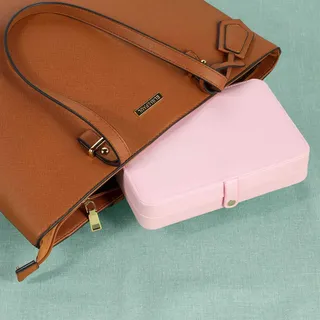 Reise-Schmuck-Organizer, kompakte Box in Lederoptik