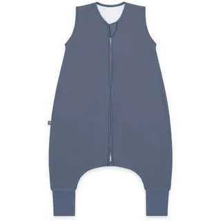 emma & noah Baby Schlafsack mit Füßen 1.0 TOG, Ganzjahres Schlafsack mit Beinen für den Frühling, Sommer und Herbst, 100% Bio-Baumwolle, Oeko-TEX Zertifiziert (Essential Blau, 70 cm)