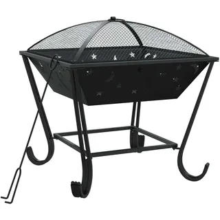 Feuerschale mit Schürhaken 50 cm XXL Stahl