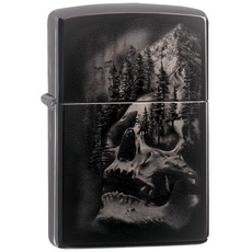 Bild von 49141 – Skull Mountain Design - Black Ice – Sturmfeuerzeug, nachfüllbar, in hochwertiger Geschenkbox