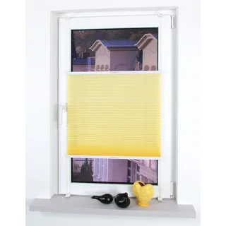 Plissee LIEDECO "Klemmfix Plissee YOUNG COLOURS" Gr. 5, gelb (lemon gelb), B:90cm H:150cm, Obermaterial: 100% Polyester, Plissees, Plissee