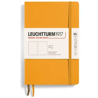 Leuchtturm1917 365639 Notizbuch Paperback (B6+), Softcover, 123 nummerierte Seiten, Rising Sun, Blanko