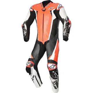 Alpinestars Racing Absolute V2, Lederkombi - Neon-Rot/Weiß/Schwarz / 48