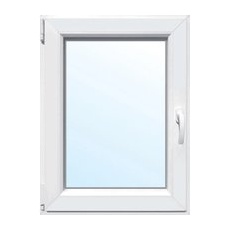 Kunststoff-Fenster 1-flg. 2-Fach Verglasung Weiß 80 cm x 100 cm DIN Links