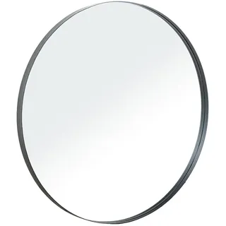 DRW 72163 Runder Wandspiegel aus Metall in Schwarz, 80 x 80 x 3 cm, Medidas: 80x80x3cm