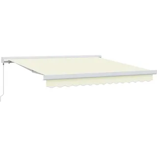 vidaXL Einziehbare Markise Creme 300 x 250 cm Stoff und Metall - Creme