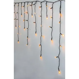 EGLO Lichterkette außen Golden Warm White, Weihnachtsbeleuchtung Garten, Lichtervorhang aus Kunststoff in schwarz und transparent IP44, 2390 cm