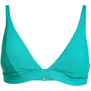 adidas Women's ICONISEA Ribbed Padded Triangle Bikini TOP, Pure Teal, 44