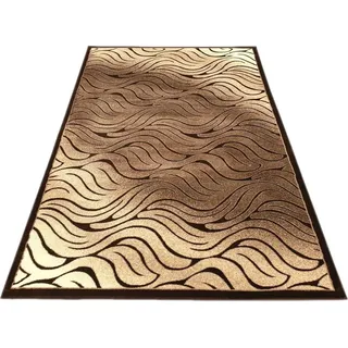 Moderner rechteckiger Teppich 200x400 cm DEMIAN - braun / beige - Braun, Beige