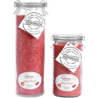 Candle Factory Kerze Mini Jumbo mandarin mit Spicy Orange Duft 307045