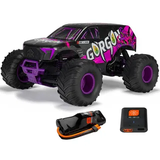 ARRMA 1/10 Gorgon 2WD RTR Monster Truck - Mega 550 14T Bürstenmotor, Spektrum SLT2 2.4GHz, inkl. 3300mAh NiMH Akku & S120 USB-C Ladegerät - Purple