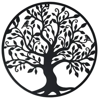 Ambia Home Wanddeko , Schwarz , Metall , Bilder & Rahmen, Wanddeko