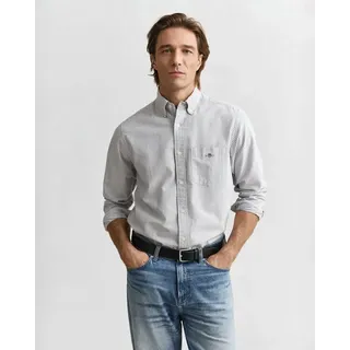 GANT Oxford Hemd in blau fein gestreift", S,