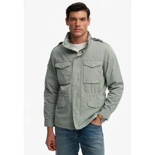 Parka SUPERDRY "COTTON M65 JACKET", Damen, Gr. M, washed sage, Web, Obermaterial: 100% Baumwolle, unifarben, regular fit normal, Jacken Parka