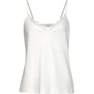 LASCANA LASCANA, Spitzentop mit Spitzeneinsatz am V-Ausschnitt, beige