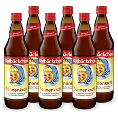 ROTBÄCKCHEN Sonnenkraft 6er Pack (6 x 700 ml) - Mehrfruchtsaft mit Vitamin D und Calcium