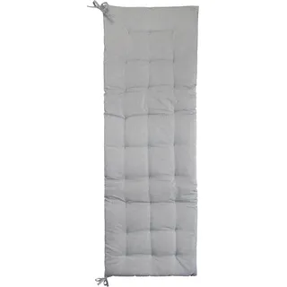 Komfortables Bankkissen - für drinnen und draußen - gestreift - 120 x 40 x 4 cm - weiß/schwarz