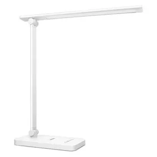 Lepro Schreibtischlampe, LED Standfuß, Dimmbar, Weiß