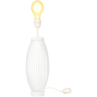 Tischlampe Nachttischlampe E27 orientalisch schwarz weiß Metall 51cm Leuchte Set