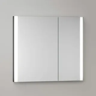 Keuco Royal Metis LED Unterputz-Spiegelschrank 80 x 71 cm, 2 Türen mit Spiegelheizung, asymetrisch