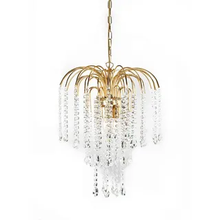 Onli Kristall-Hängeleuchte Pioggia 1-flg. 110 cm gold