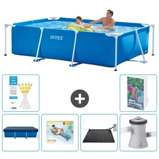 Rechteckiger Frame Pool - 260x160x65 cm - 7-teilig S45 - Blau