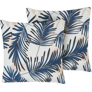 Beliani Gartenkissen 45 x 45 cm Blau