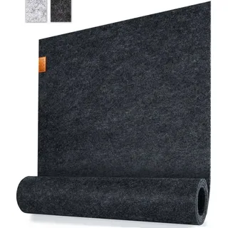 MIQIO Tischläufer waschbar, dunkelgrau-anthrazit, aus Filz, 40 x 150 cm
